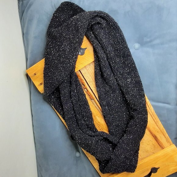Black Sparkly Infinity Scarf - Picture 2 of 4